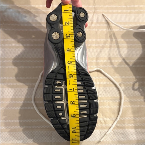 Nike Women's White and Pink Shox Sneakers - Picture 7 of 10